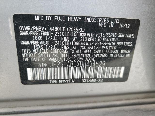 Photo 10 from auction – 2013 SUBARU FORESTER 2 with VIN JF2SHABCXDH434529