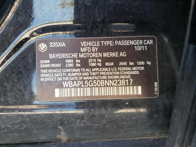 Photo 10 from auction – 2011 BMW 335 XI with VIN WBAPL5G50BNN23817