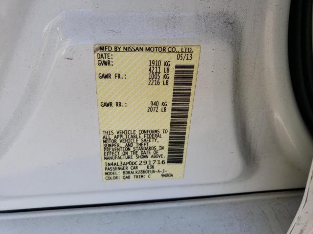 Photo 10 from auction – 2013 NISSAN ALTIMA 2.5 with VIN 1N4AL3AP0DC291716
