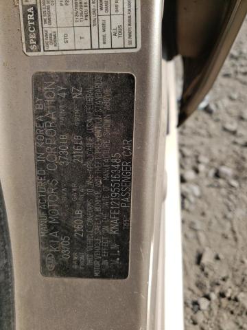 Photo 10 from auction – 2005 KIA SPECTRA LX with VIN KNAFE121955163485