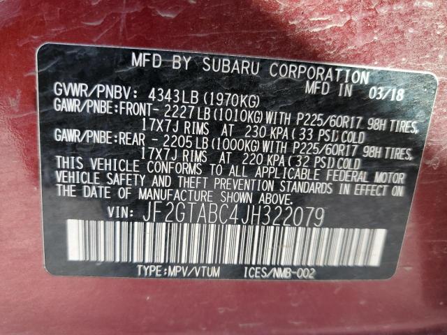 Photo 10 from auction – 2018 SUBARU CROSSTREK with VIN JF2GTABC4JH322079