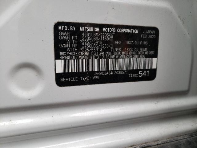 Photo 10 from auction – 2020 MITSUBISHI OUTLANDER with VIN JA4AD3A34LZ038571