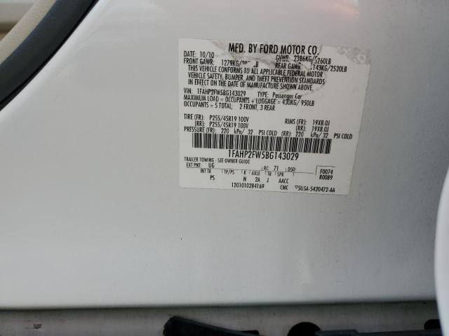 Photo 10 from auction – 2011 FORD TAURUS LIM with VIN 1FAHP2FW5BG143029