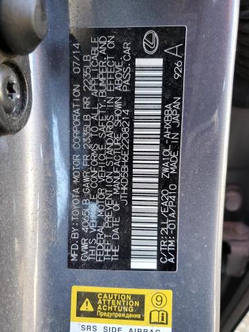 Photo 10 from auction – 2014 LEXUS CT 200 with VIN JTHKD5BH6E2208214