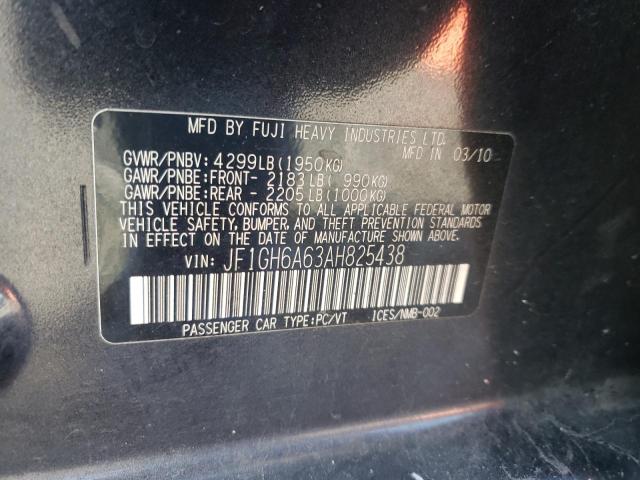 Foto 10 de la subasta – 2010 SUBARU IMPREZA 2. con VIN JF1GH6A63AH825438