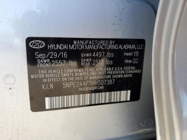 Photo 10 from auction – 2017 HYUNDAI SONATA SE with VIN 5NPE24AF7HH507387