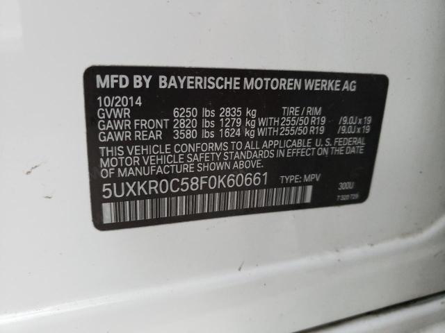 Photo 10 from auction – 2015 BMW X5 XDRIVE3 with VIN 5UXKR0C58F0K60661