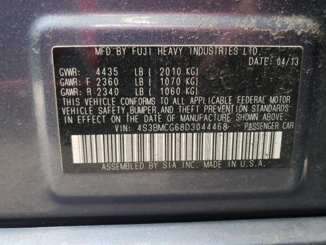 Photo 10 from auction – 2013 SUBARU LEGACY 2.5 with VIN 4S3BMCG68D3044468