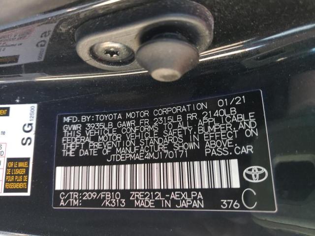 Photo 10 from auction – 2021 TOYOTA COROLLA LE with VIN JTDEPMAE4MJ170171