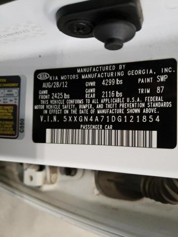 Photo 10 from auction – 2013 KIA OPTIMA with VIN 5XXGN4A71DG121854