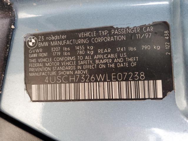 Photo 10 from auction – 1998 BMW Z3 1.9 with VIN 4USCH7326WLE07238