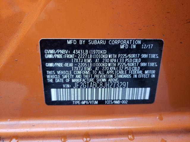 Photo 10 from auction – 2018 SUBARU CROSSTREK with VIN JF2GTABC8JH273291