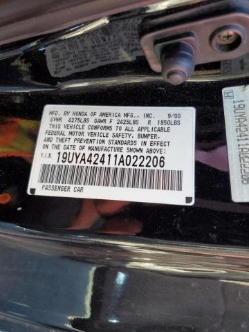 Photo 10 from auction – 2001 ACURA 3.2CL with VIN 19UYA42411A022206