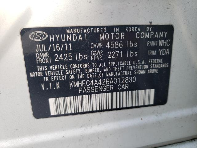 Photo 10 from auction – 2011 HYUNDAI SONATA HYB with VIN KMHEC4A42BA012830