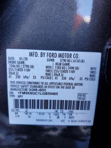 Photo 10 from auction – 2020 FORD EXPLORER S with VIN 1FM5K8GC1LGB59485