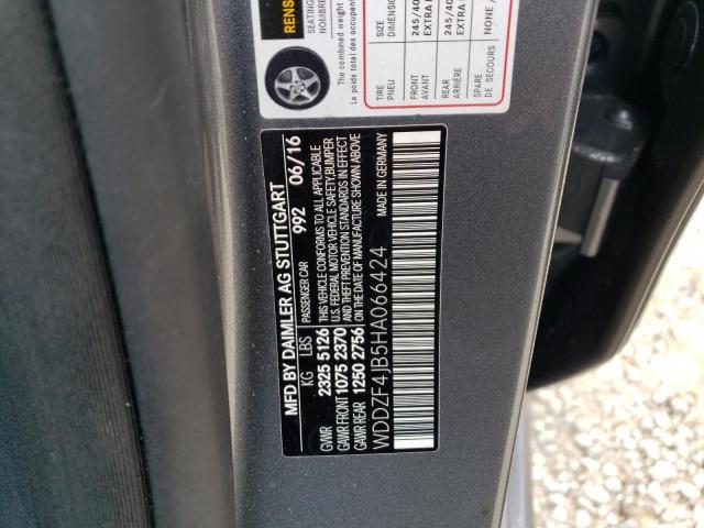 Photo 10 from auction – 2017 MERCEDES-BENZ E 300 with VIN WDDZF4JB5HA066424