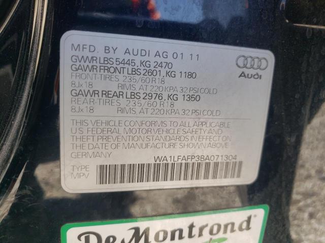 Photo 10 from auction – 2011 AUDI Q5 PREMIUM with VIN WA1LFAFP3BA071304