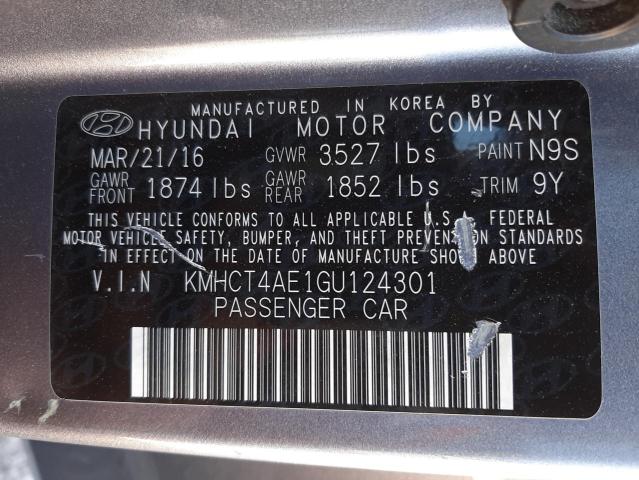 Photo 10 from auction – 2016 HYUNDAI ACCENT SE with VIN KMHCT4AE1GU124301