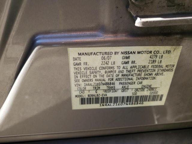 Photo 10 from auction – 2007 NISSAN ALTIMA 2.5 with VIN 1N4AL21E07N486846