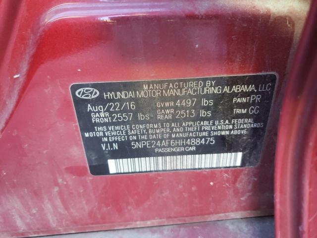Photo 10 from auction – 2017 HYUNDAI SONATA SE with VIN 5NPE24AF6HH488475