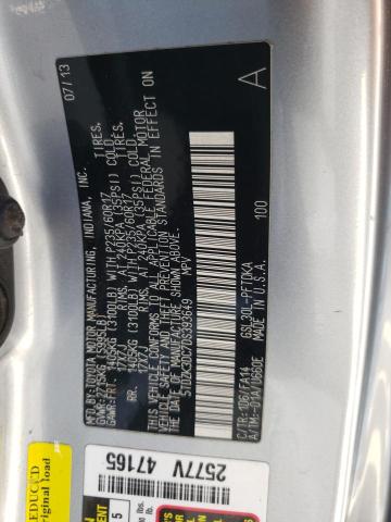 Photo 10 from auction – 2013 TOYOTA SIENNA with VIN 5TDZK3DC7DS393649