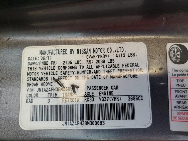 Photo 10 from auction – 2011 NISSAN 370Z BASE with VIN JN1AZ4FH3BM360683