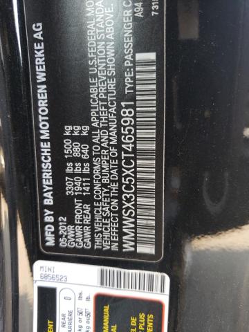 Photo 10 from auction – 2012 MINI COOPER COU with VIN WMWSX3C5XCT465981