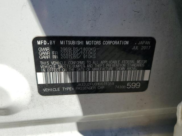 Photo 10 from auction – 2017 MITSUBISHI LANCER ES with VIN JA32U2FU0HU015359