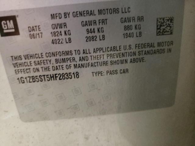 Photo 10 from auction – 2017 CHEVROLET MALIBU LS with VIN 1G1ZB5ST5HF283518