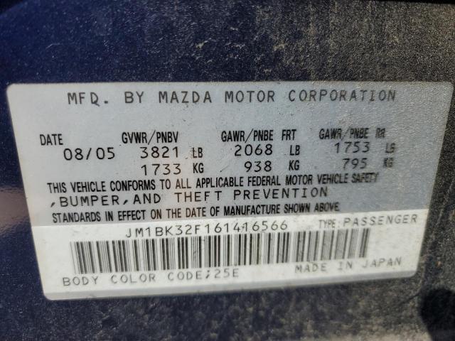 Photo 10 from auction – 2006 MAZDA 3 I with VIN JM1BK32F161416566