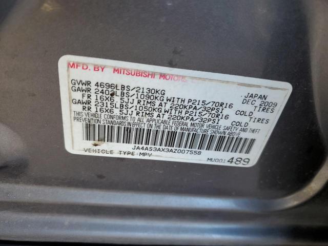 Photo 10 from auction – 2010 MITSUBISHI OUTLANDER with VIN JA4AS3AX3AZ007558