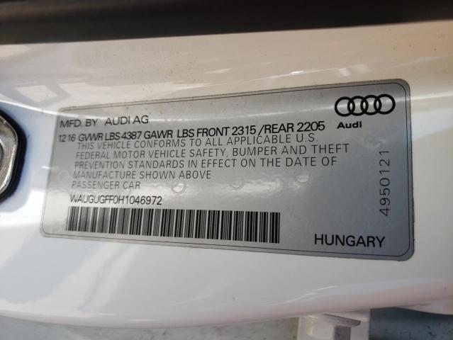 Photo 10 from auction – 2017 AUDI A3 PREMIUM with VIN WAUGUGFF0H1046972