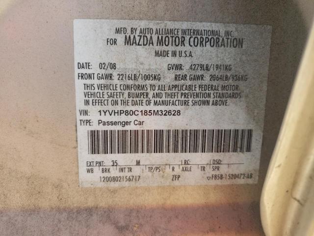 Photo 10 from auction – 2008 MAZDA 6 I with VIN 1YVHP80C185M32628