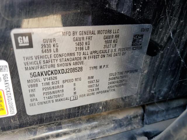 Photo 10 from auction – 2013 BUICK ENCLAVE with VIN 5GAKVCKDXDJ208528