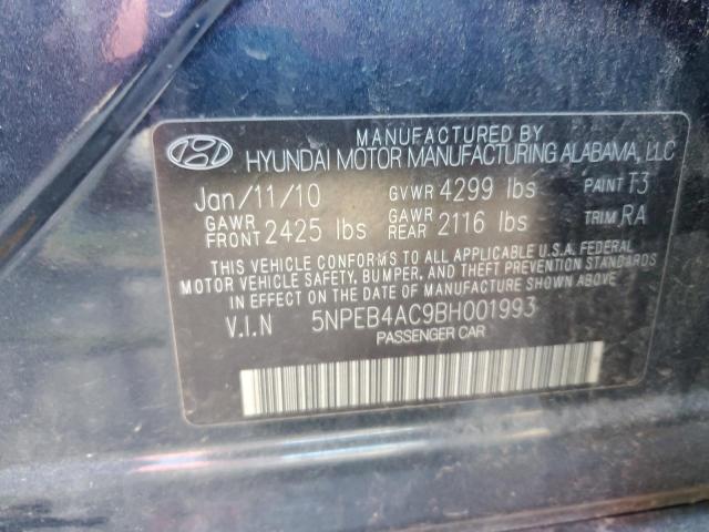 Photo 10 from auction – 2011 HYUNDAI SONATA GLS with VIN 5NPEB4AC9BH001993