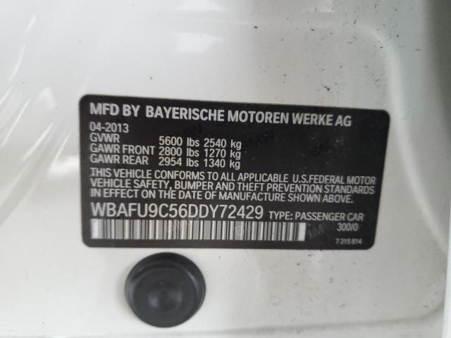 Photo 10 from auction – 2013 BMW 550 XI with VIN WBAFU9C56DDY72429