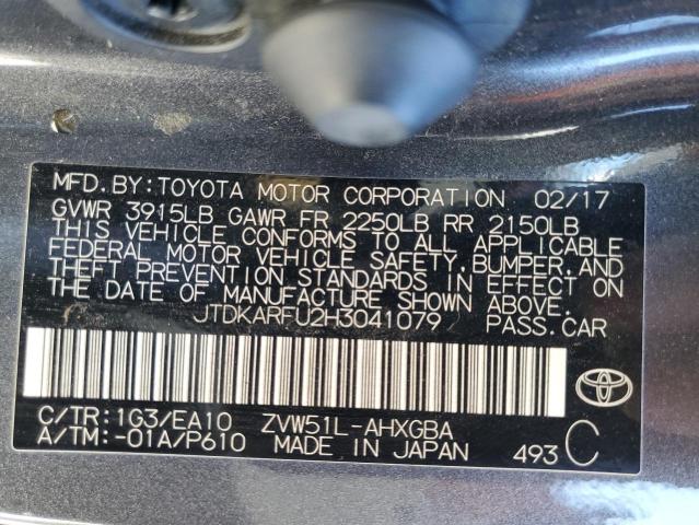 Photo 10 from auction – 2017 TOYOTA PRIUS with VIN JTDKARFU2H3041079