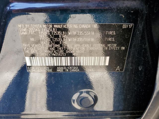 Photo 10 from auction – 2017 TOYOTA RAV4 LIMIT with VIN 2T3YFREV7HW356253