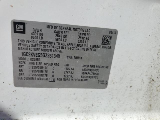 Photo 10 from auction – 2016 CHEVROLET SILVERADO with VIN 1GC2KVEG5GZ251348