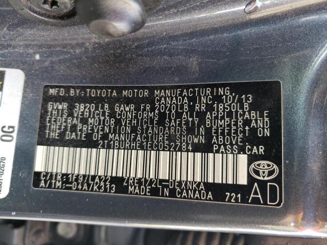 Photo 10 from auction – 2014 TOYOTA COROLLA L with VIN 2T1BURHE1EC052784