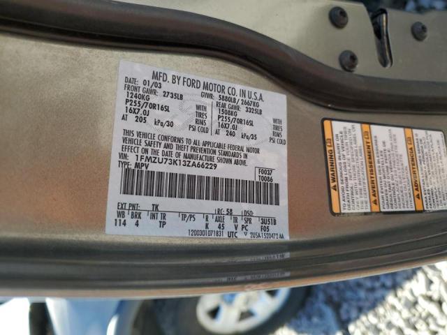 Photo 10 from auction – 2003 FORD EXPLORER with VIN 1FMZU73K13ZA66229