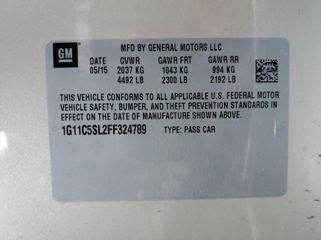 Photo 10 from auction – 2015 CHEVROLET MALIBU 1LT with VIN 1G11C5SL2FF324789