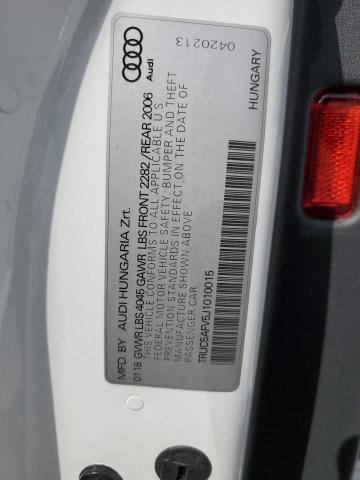 Photo 10 from auction – 2018 AUDI TT with VIN TRUC5AFV5J1010015