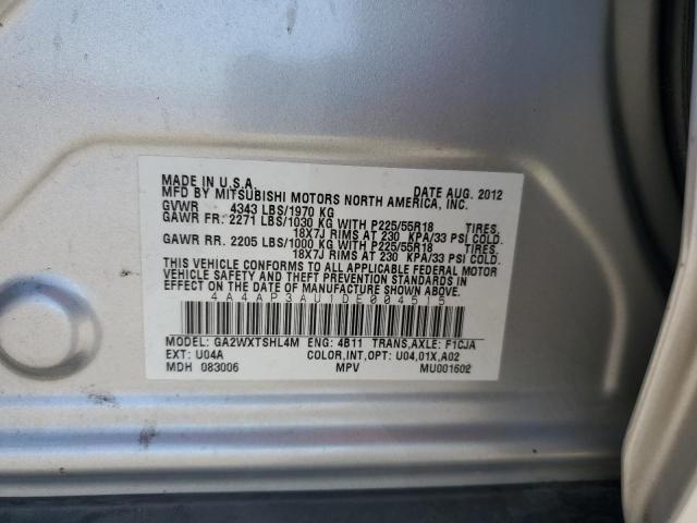Photo 10 from auction – 2013 MITSUBISHI OUTLANDER with VIN 4A4AP3AU1DE004515