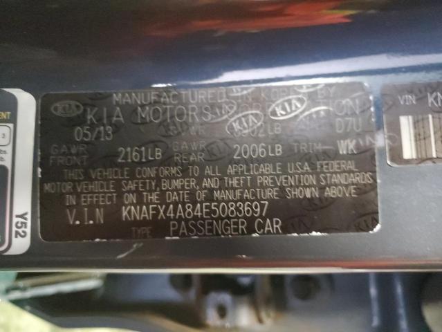 Photo 10 from auction – 2014 KIA FORTE EX with VIN KNAFX4A84E5083697