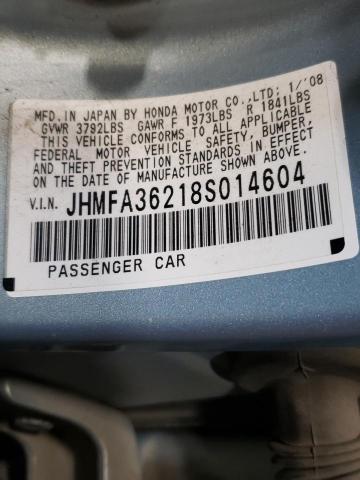 Photo 10 from auction – 2008 HONDA CIVIC HYBR with VIN JHMFA36218S014604