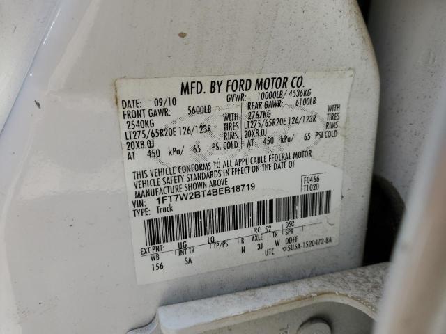 Photo 10 from auction – 2011 FORD F250 SUPER with VIN 1FT7W2BT4BEB18719