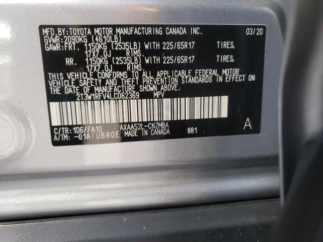 Photo 10 from auction – 2020 TOYOTA RAV4 XLE with VIN 2T3W1RFV4LC062369