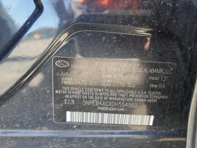 Photo 10 from auction – 2013 HYUNDAI SONATA GLS with VIN 5NPEB4ACXDH554560