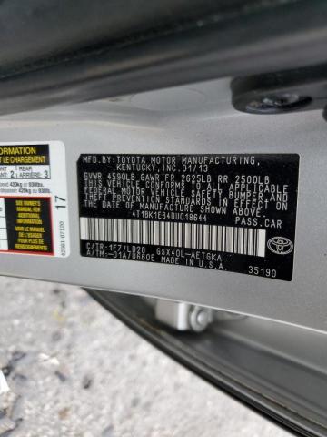 Photo 10 from auction – 2013 TOYOTA AVALON BAS with VIN 4T1BK1EB4DU018644